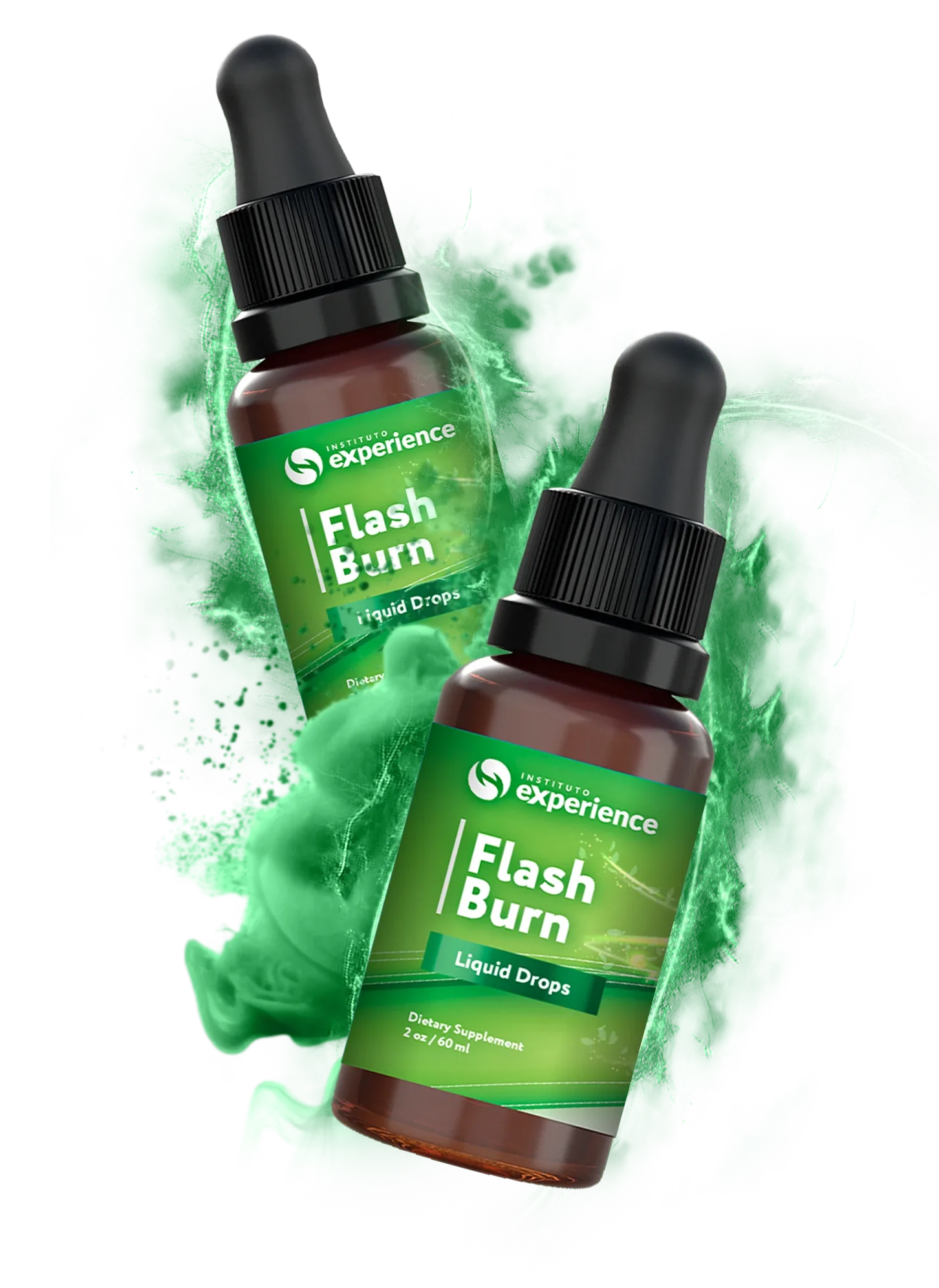 FlashBurn natural liquid drop formula bottle for metabolism support and weight management
