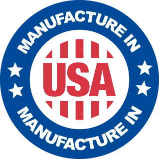 FlashBurn Made in USA badge — manufactured in the United States